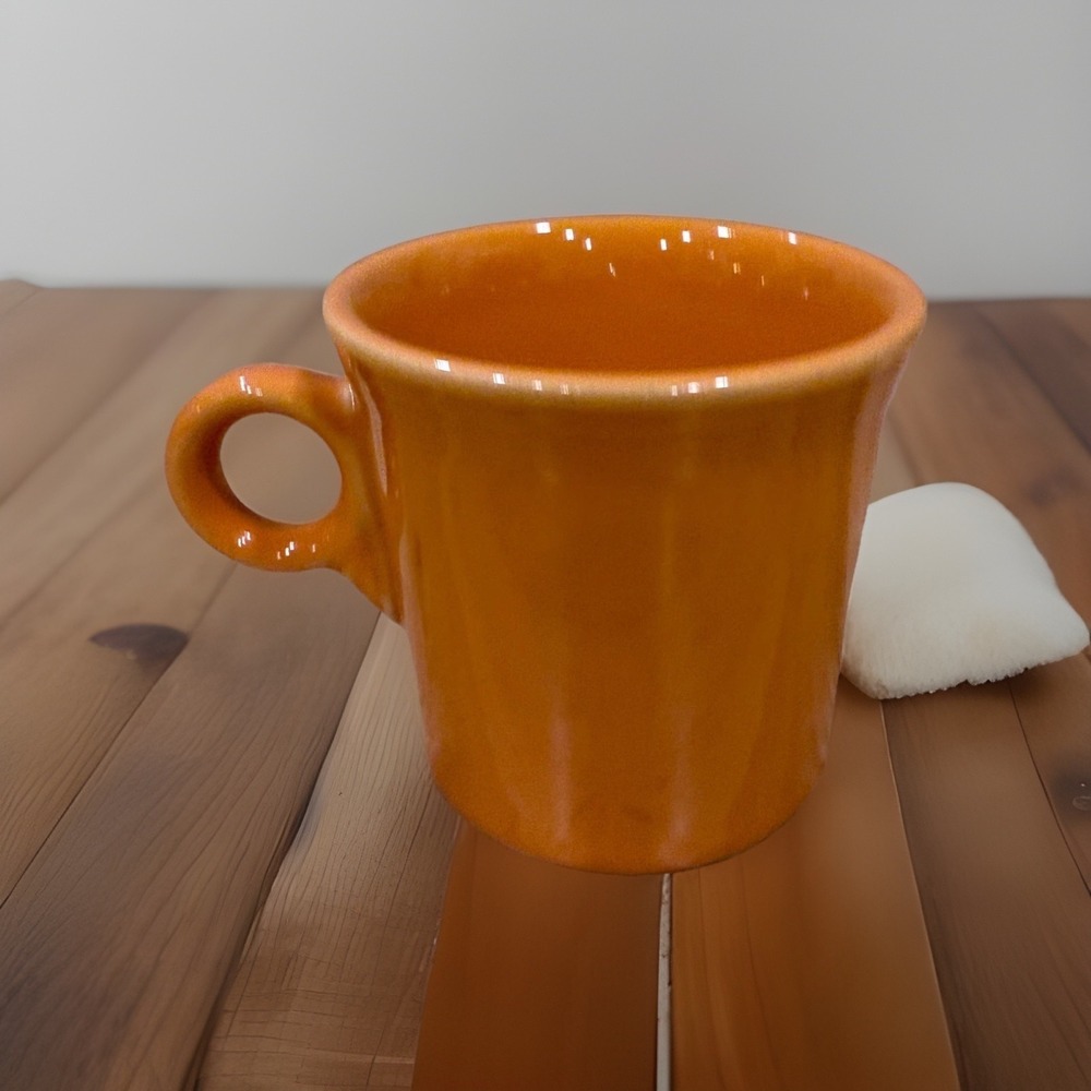 Fiesta HLC USA Orange Ceramic Coffee Mug Ring Handle Cup 10oz